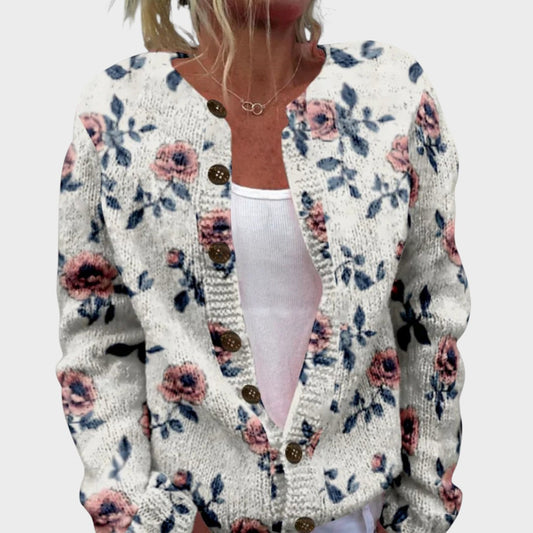 Laura™ - Cardigan Floral de Outono