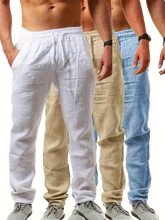 Elias™ – Set 3 Pantaloni Estivi da Uomo a Gamba Dritta