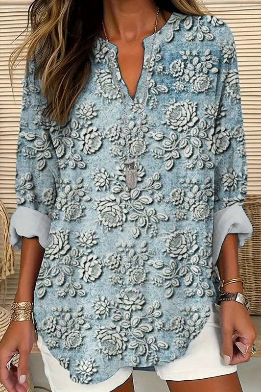 Blusa Blue Dusk Bloom