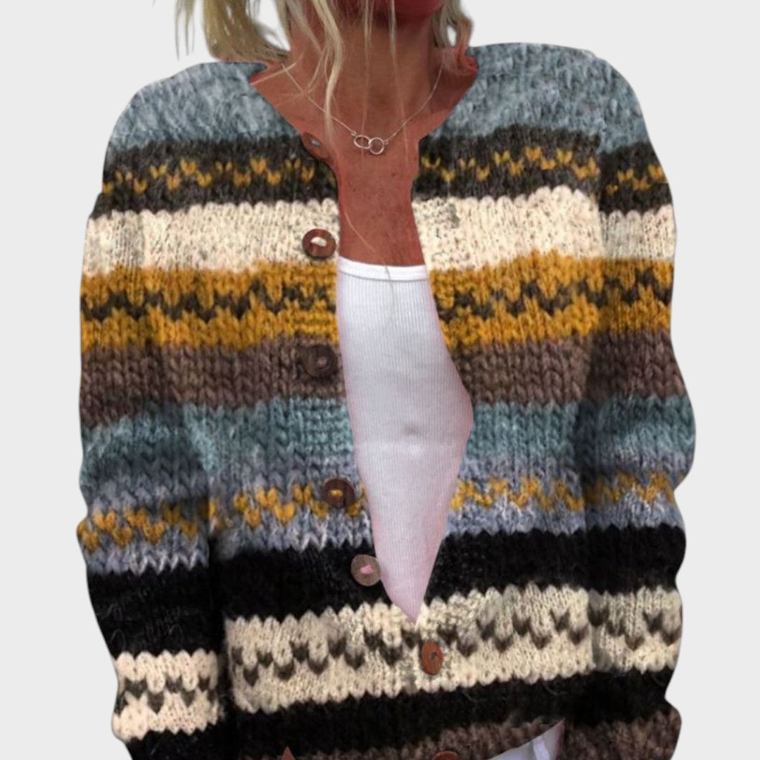 Eva™ - Cardigan Floral de Outono