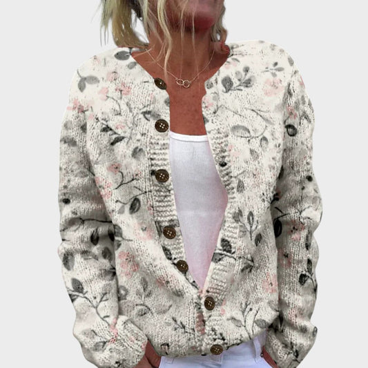 Margarida™ - Cardigan Floral de Outono