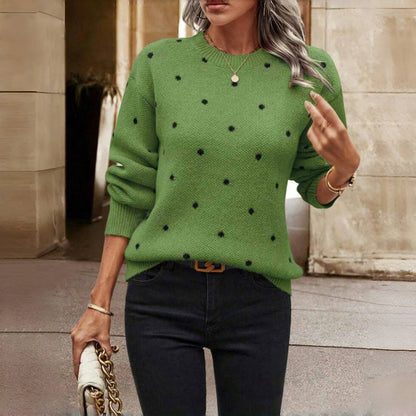 Lilah™ | Pullover em malha com bolinhas