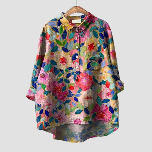 ZÉLIA | Camicia Floreale Comoda e di Tendenza