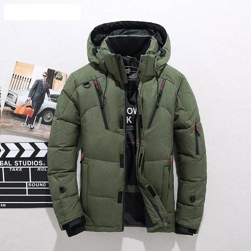 Deman™ - Mountain East Casaco Puffer de Plumas