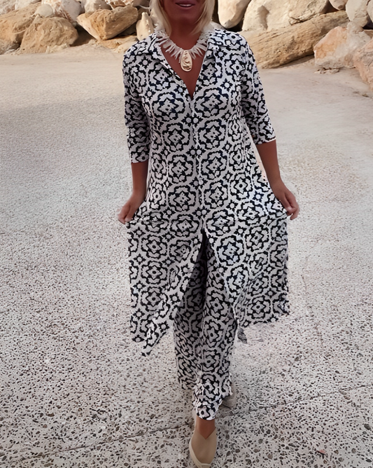 Rosine™ | Elegante Conjunto con Estampado Geométrico