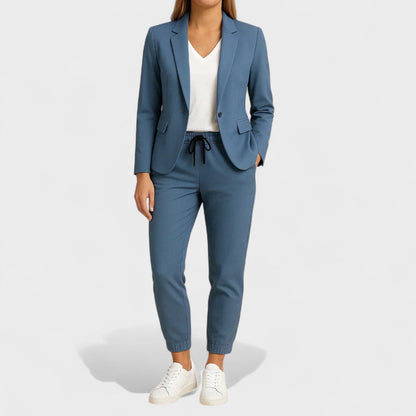 Gabriela™ - Conjunto Elegante com Casaco e Calças