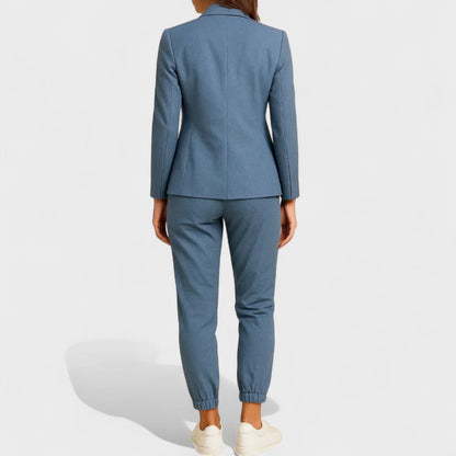 Gabriela™ - Conjunto Elegante com Casaco e Calças