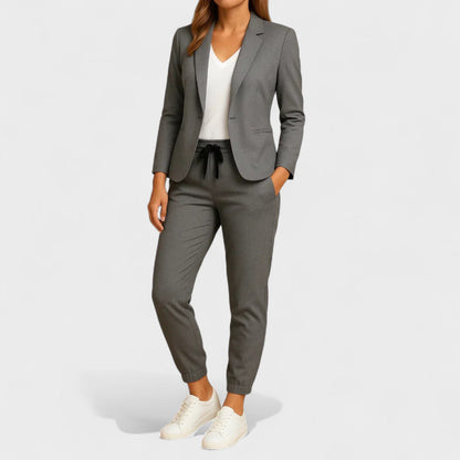 Gabriela™ - Conjunto Elegante com Casaco e Calças