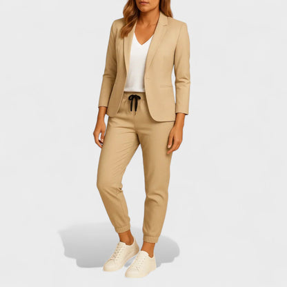 Gabriela™ - Conjunto Elegante com Casaco e Calças
