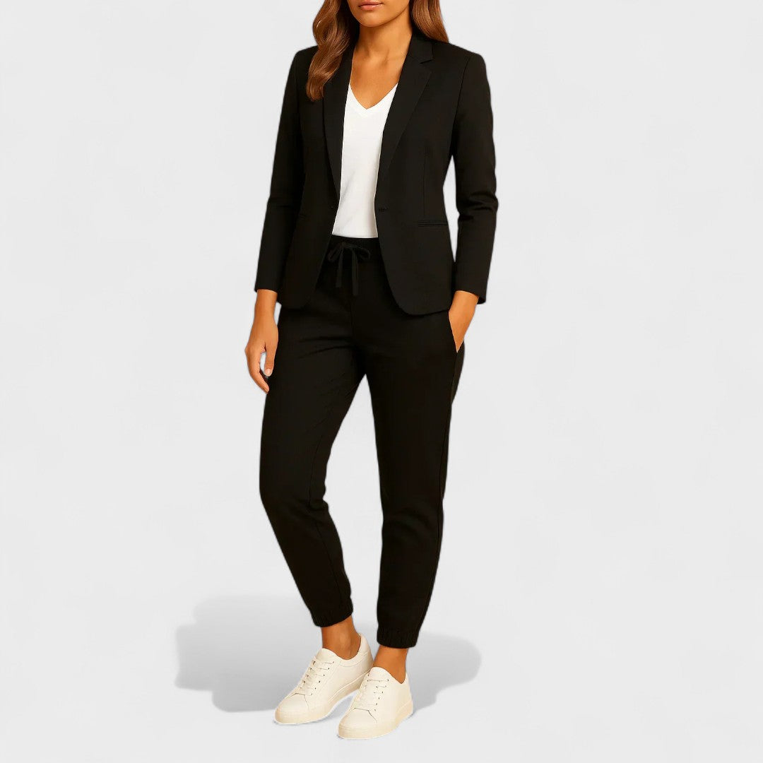 Gabriela™ - Conjunto Elegante com Casaco e Calças