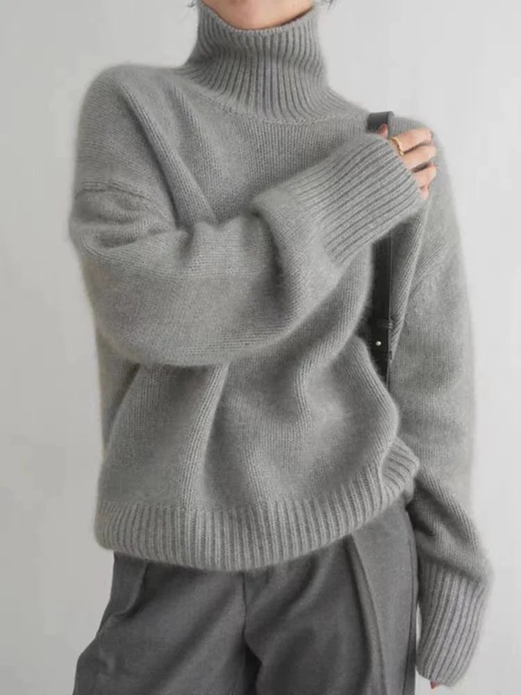 Isabella™ - Pullover de gola alta em caxemira