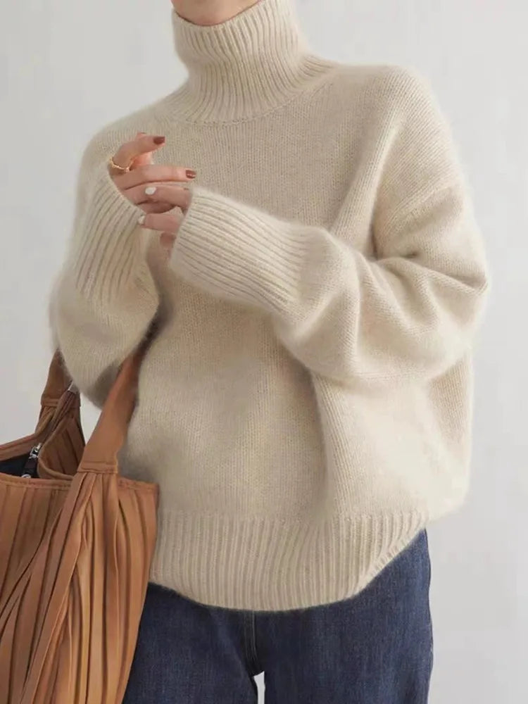 Isabella™ - Pullover de gola alta em caxemira