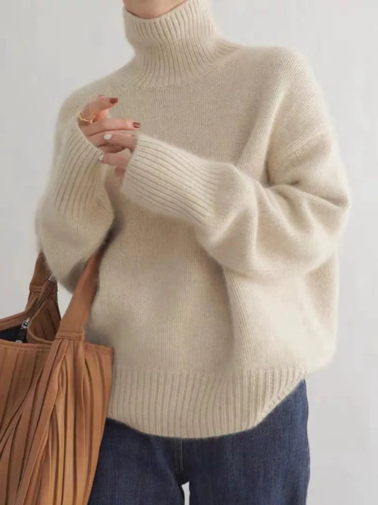 Isabella™ - Pullover de gola alta em caxemira