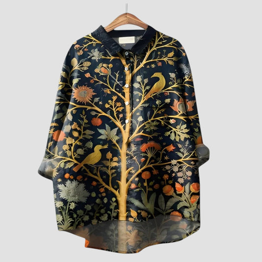 ALMA | Camicia Oversize con Stampa Foresta Incantata