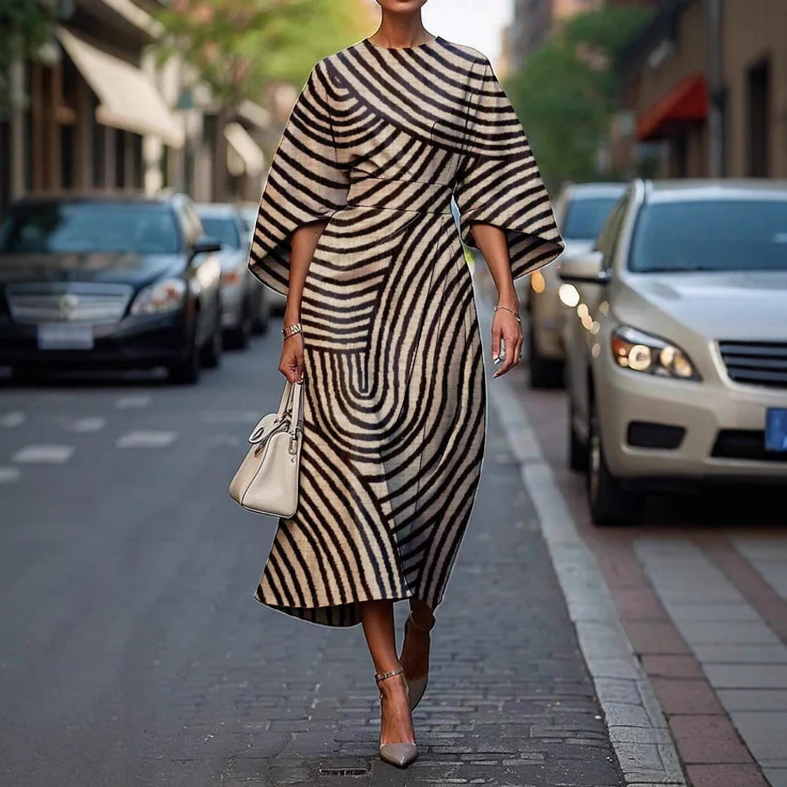 Grace™ - Abito Elegante con Collo Rotondo