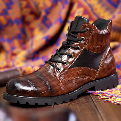 Rendell™ | Botas em pele de crocodilo