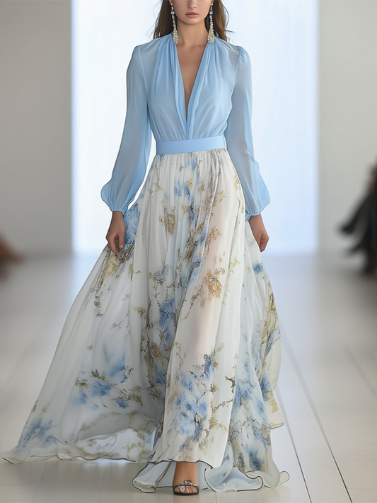 Abigail™ - Abito Maxi con Stampa Floreale Splendida