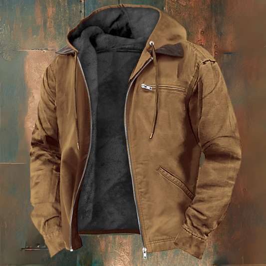 Sweatjacke com capuz e fecho éclair