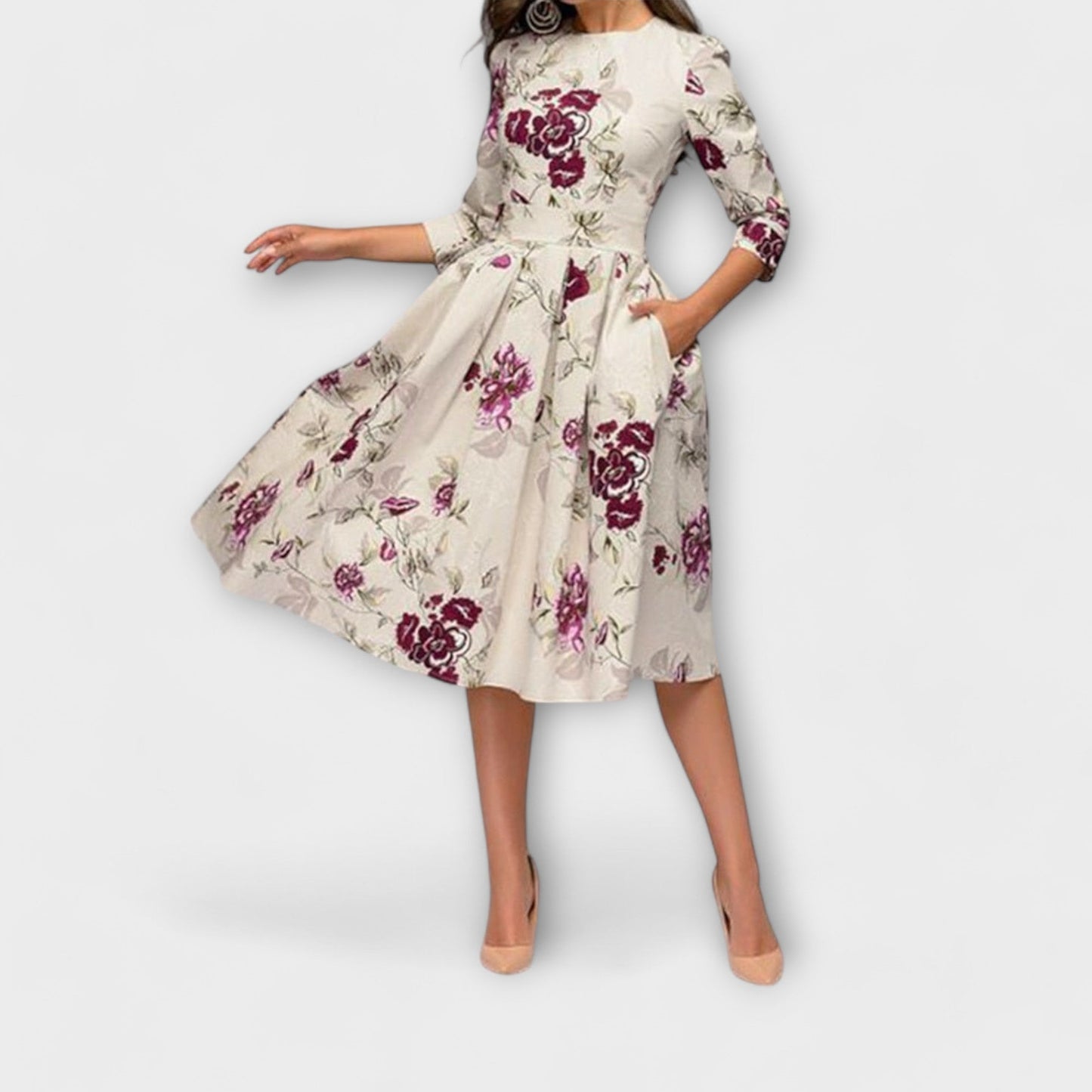 Carolina™ - Vestido elegante pelo joelho
