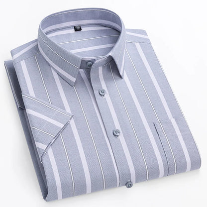 Luxonova - Short-Sleeved Cotton Shirt