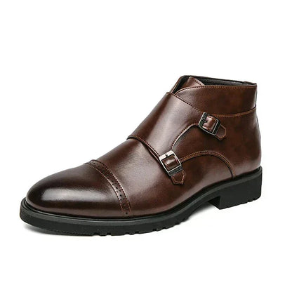 Parker™ | Botas de Dupla Fivela em Couro Sintético