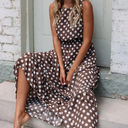 Capri - Vestito Maxi a Pois