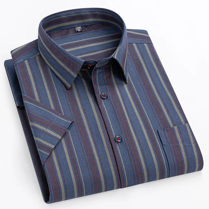 Luxonova - Short-Sleeved Cotton Shirt