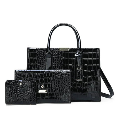 Riviera™ | Tote Bag Capiente in Finitura Coccodrillo
