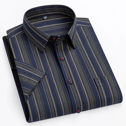 Luxonova - Short-Sleeved Cotton Shirt