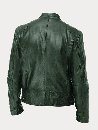 Casaco de Couro Casual para Homens