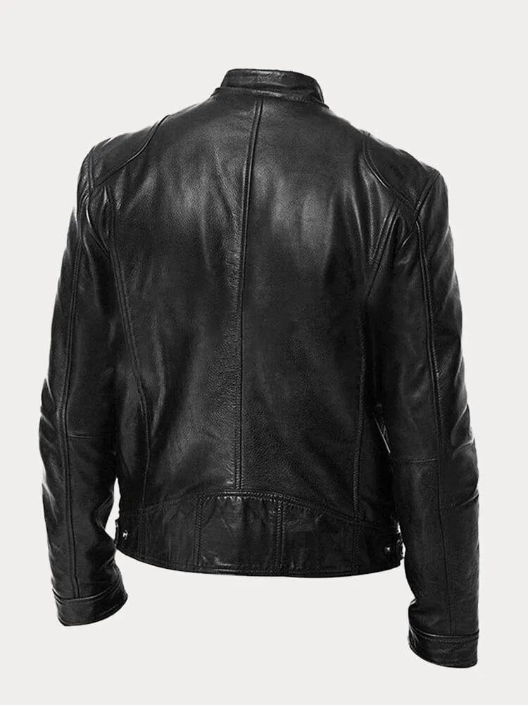 Casaco de Couro Casual para Homens
