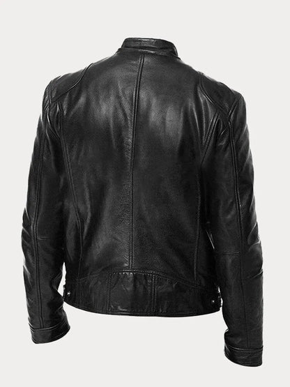 Casaco de Couro Casual para Homens