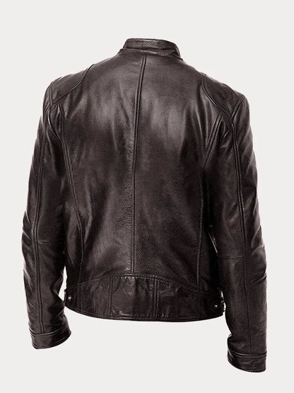 Casaco de Couro Casual para Homens
