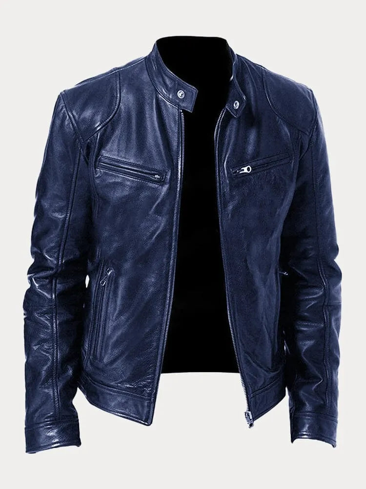 Casaco de Couro Casual para Homens