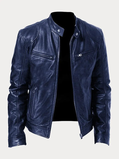 Casaco de Couro Casual para Homens