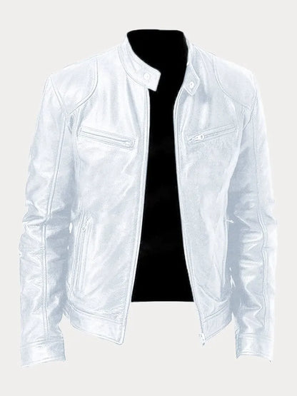 Casaco de Couro Casual para Homens
