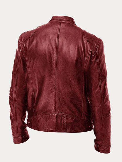 Casaco de Couro Casual para Homens