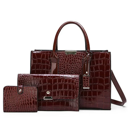 Riviera™ | Tote Bag Capiente in Finitura Coccodrillo