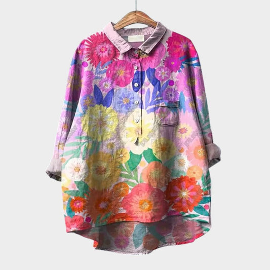 FRANCESCA | Blusa Oversize Floreale con Colori Luminosi e Comfort Elegante per Tutti i Giorni
