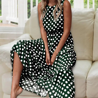 Capri - Vestito Maxi a Pois