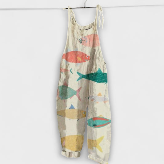 Anabela™ - Macacão vintage multicolorido