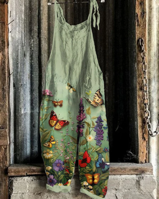 Salopette Floreale con Farfalle da Donna - Comfort ed Eleganza