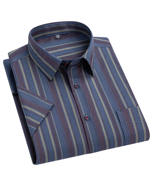 Luxonova - Short-Sleeved Cotton Shirt