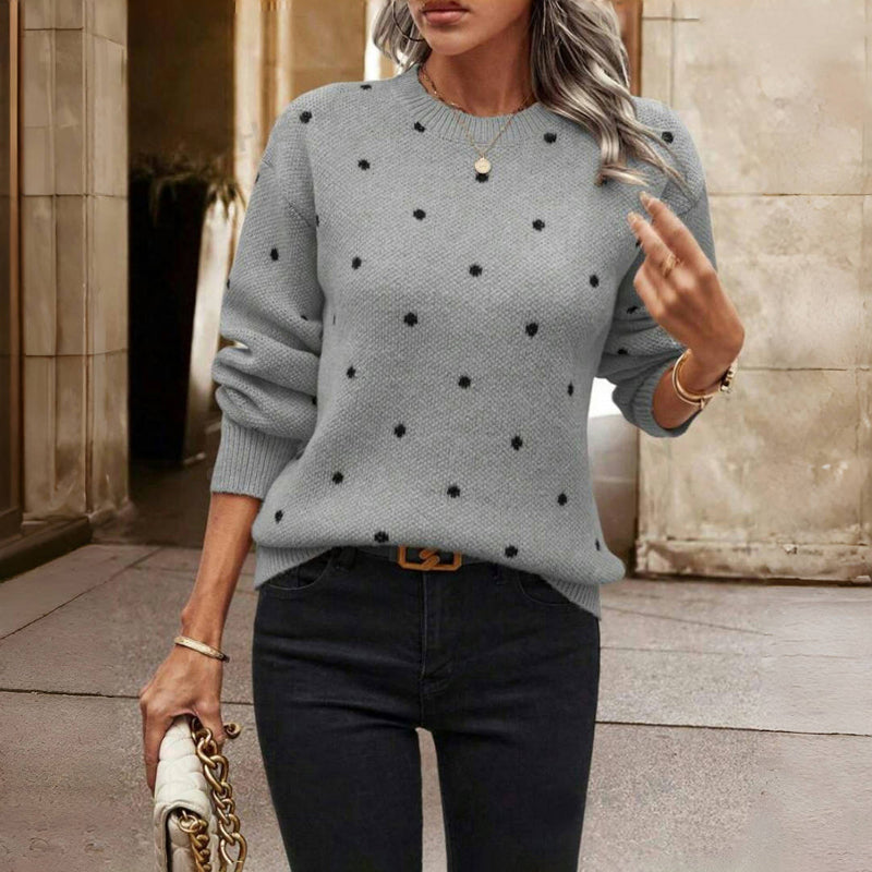 Lilah™ | Pullover em malha com bolinhas