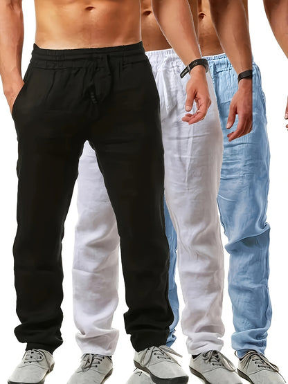 Elias™ – Set 3 Pantaloni Estivi da Uomo a Gamba Dritta