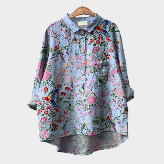 VIOLETTA | Blusa Floreale Oversize con Comfort Assoluto per le Giornate di Sole