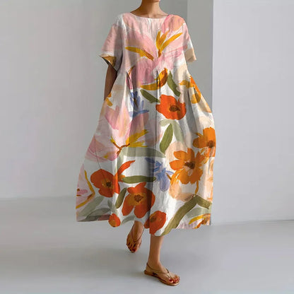 ISLA™ | Abito Estivo Floreale con Scollatura a V