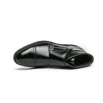 Parker™ | Botas de Dupla Fivela em Couro Sintético