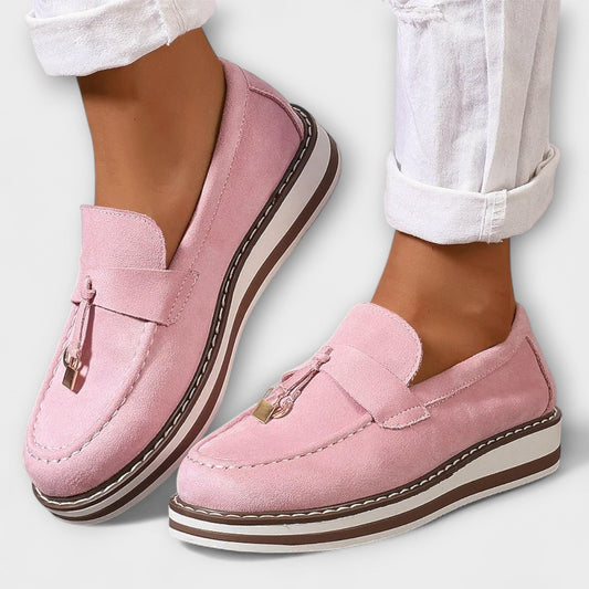 Inês™ - Mocassins casuais com biqueira redonda