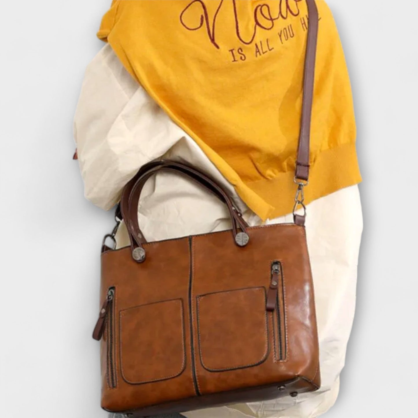 Maria™ - Bolsa de couro elegante